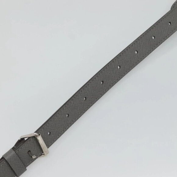 LOUIS VUITTON Taiga Adjustable Shoulder Strap 39.4""-48.8"" Gray LV Auth ki5707 - Picture 9 of 12